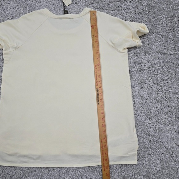 Tommy Bahama Shirt Womens Large Vanilla Cream Round Neck Quilted Floral Beachy - Picture 9 of 10